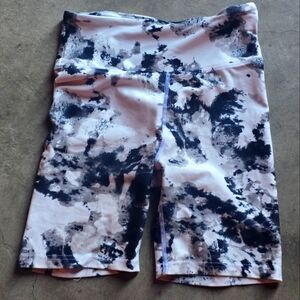 Women's Black and White Bike Shorts